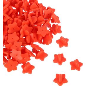 ARTIBETTER 100pcs Rubber Pin Backs Lapel Pin Backs Butterfly Clutch Backings Pin Cap Keepers Star Shape for Badges Red