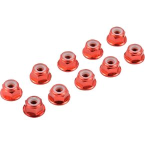 Apex RC Products 4mm Serrated Aluminum Nylon Wheel Nuts Set - 6 Colors to Choose from