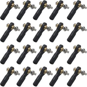 MECCANIXITY M2xL19mm Lever Steering Linkage Tie Rod Ball Head Link Joint End with Nuts for RC Crawler Car Pack of 20