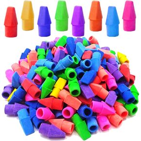 Pencil Top Eraser,150 Pack 8-Color Cap Erasers for Pencil Toppers Eraser Supplies for School and Office (Vibrant, 150 Pack)
