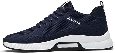 Recyphi Men's Invisible Height Increasing Shoes Elevator Sneakers Breathable Knitted Hidden Heel Fashion Sneakers 2.4'' Taller in Saudi Arabia