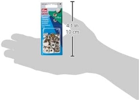 Prym 15mm No-Sew Sport & Camping Refill, 10 PC Snap Fasteners, Silver, Count in Saudi Arabia