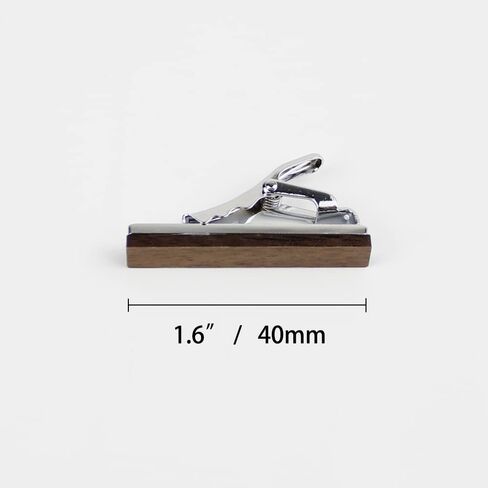 Rustic Walnut Wooden Round Cufflinks Tie Clips Set for Men with Wooden Organizer Box in Saudi Arabia