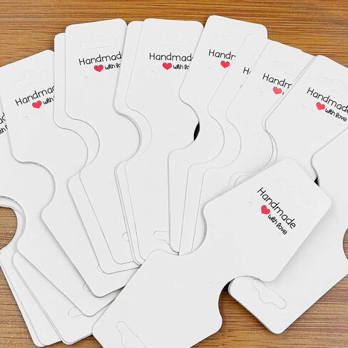 Bracelet Display Cards, 100 Necklace Jewelry Holder Cards Self Adhesive,Jewelry Packaging for Small Business Kraft Paper Cards for Necklaces,Choker,Keychains,Bracelet,Headband,Jewelry Display Cards in Saudi Arabia