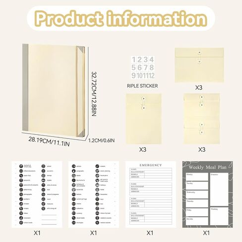 Document Organizer Folio - Essential Binder for Important Papers, ' in Case I Go Missing Binder' File Organizer with Pockets for Office, School, and Work。 (Pink) in Saudi Arabia