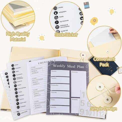 Document Organizer Folio - Essential Binder for Important Papers, ' in Case I Go Missing Binder' File Organizer with Pockets for Office, School, and Work。 (Pink) in Saudi Arabia
