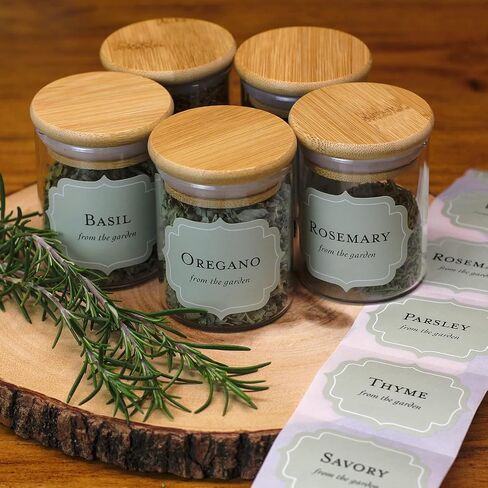 Pelikus Thermal Labels, Color Decorative Diecut Shape, Stickers for Labeling Spices Jars, Pantry, Storage, Address, Office, Packaging (Vintage Parchment) in Kuwait