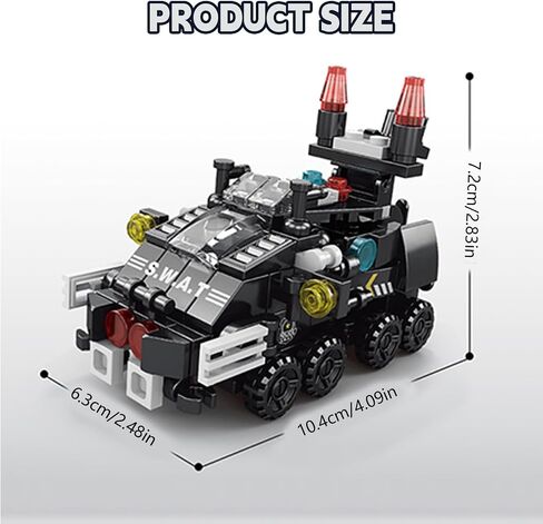 SWAT Armored Vehicle Building Set, 117 PCS Mini Military Building Blocks, Military Sets for Boys and Girls Age 6 and Up in Saudi Arabia
