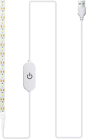 شريط إضاءة لآلة الخياطة، ضوء أبيض 11.8 بوصة DC5V USB شريط إضاءة LED وكابل USB بطول 5.6 قدم مع خاصية التعتيم باللمس، يناسب آلات الخياطة in Kuwait