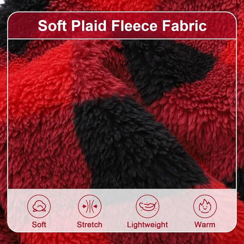 Turtleneck Dog Pajamas for Small Dogs, Fleece Christmas Dog Sweater, Winter Cute Tiny Dog Clothes Outfit Puppy Clothes Pet Jumpsuits Chihuahua Yorkie Cat Christmas Clothes (Red,Medium) in Saudi Arabia
