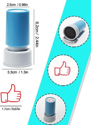 Round Teacher Stamp for Classroom - Thumbs UP Self-Inking Stamp- Red Ink in Kuwait