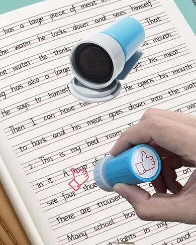 Round Teacher Stamp for Classroom - Thumbs UP Self-Inking Stamp- Red Ink in Kuwait
