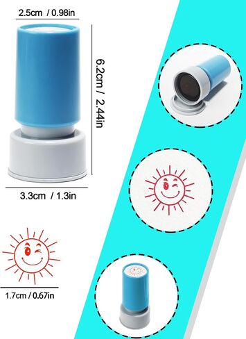 Round Teacher Stamp for Classroom - Thumbs UP Self-Inking Stamp- Red Ink in Kuwait