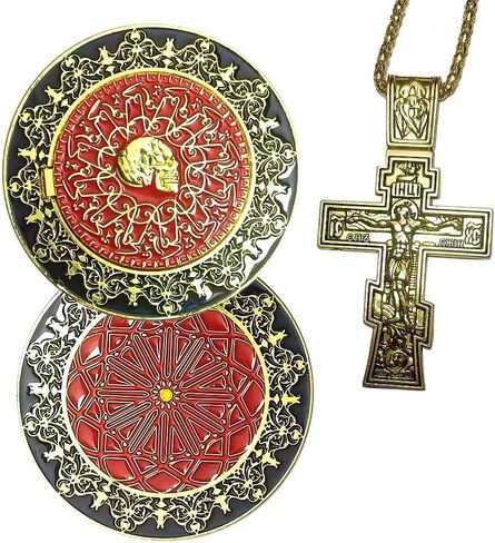John Wick Blood Oath Marker & Necklace Set - Upgrated John W Coin with Finger Print, Fine Collectible Novelty Metal Coins Movie Prop for Fanss in Saudi Arabia