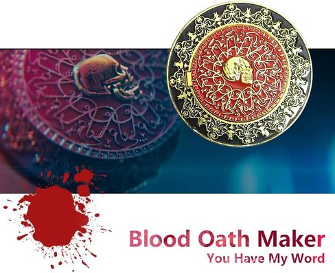 John Wick Blood Oath Marker & Necklace Set - Upgrated John W Coin with Finger Print, Fine Collectible Novelty Metal Coins Movie Prop for Fanss in Saudi Arabia