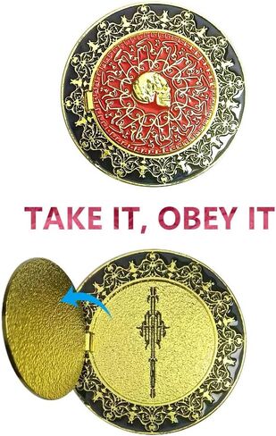 John Wick Blood Oath Marker & Necklace Set - Upgrated John W Coin with Finger Print, Fine Collectible Novelty Metal Coins Movie Prop for Fanss in Saudi Arabia