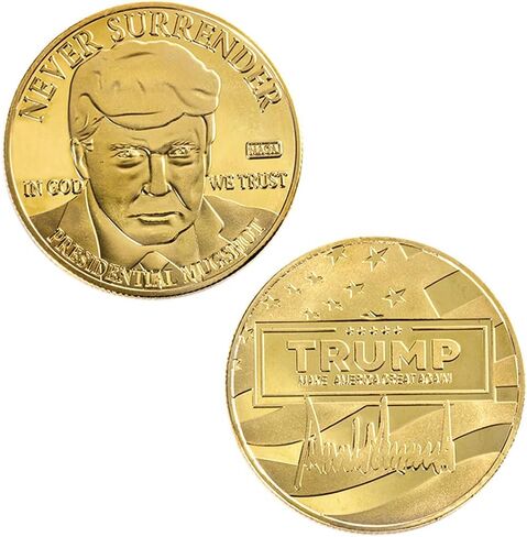 Donald Trump Challenge Coins 2020 - President Commemorative Coin Collectibles, Gold Plated Presidential Novelty Coin 1 pcs in Saudi Arabia