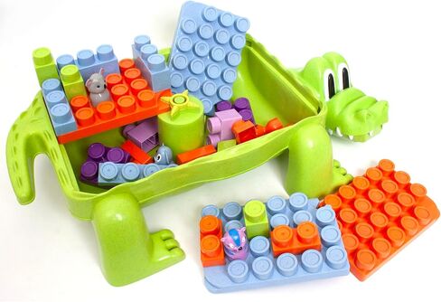 Boley Roo Crew: Block Set - 75 Pieces - Assorted Lid Color, Building Activity Set, Colorful Blocks & Storage Container, Toddlers & Kids Ages 2+ in Saudi Arabia