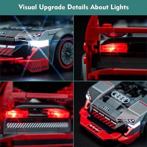 VONADO LED Light Kit Compatible with Lego Audi S1 e-tron Quattro Race Car 76921 (No Models Only Light) Creative Lighting Set Accessories Compatible with Lego Audi Race Car 76921 Building Set in Kuwait