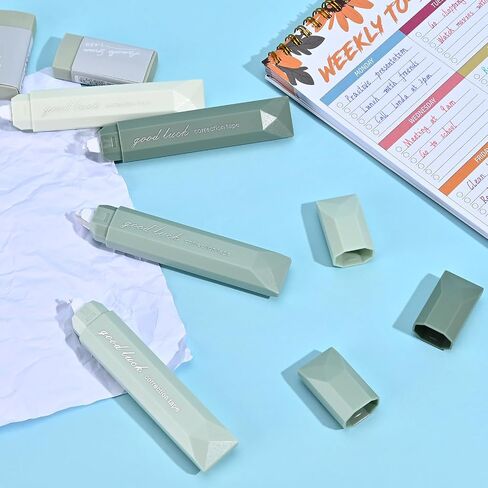 Temiary 5 Pcs White Out Tapes for Instant Correction, Aesthetic Correction Tape Pens, Easy to Use, Pen Shaped Applicator for Students School Office Supplies (Pink) in Saudi Arabia
