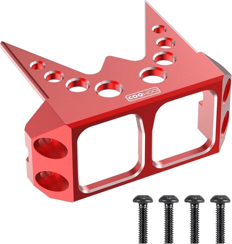COOWOO Aluminum Alloy RC Servo Guard Armor Upgrade Part for 1/10 RC Crawler Cars - Precision CNC Machined for Unmatched Durability and Protection, Red in Saudi Arabia