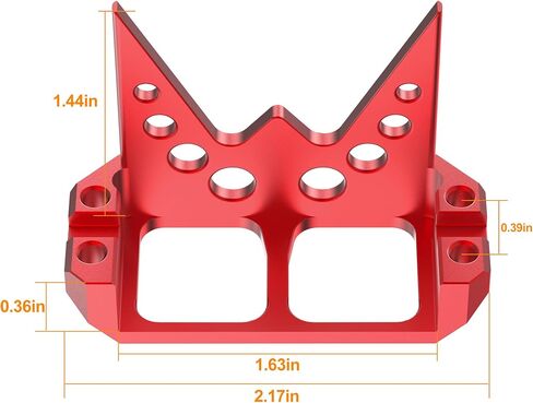 COOWOO Aluminum Alloy RC Servo Guard Armor Upgrade Part for 1/10 RC Crawler Cars - Precision CNC Machined for Unmatched Durability and Protection, Red in Saudi Arabia