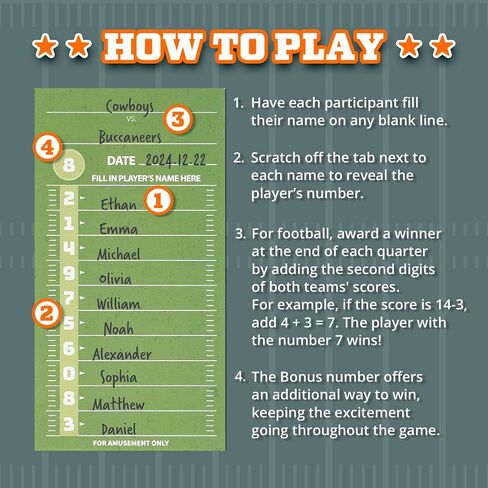 10 Line Football Strip Cards, 100-Pack Football Scratch-Off Cards, Football Squares Pool, Strip Cards for Baseball, Boxing, Basketball in Saudi Arabia