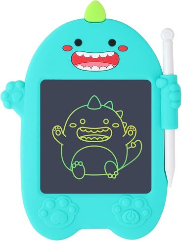 كمبيوتر لوحي صغير للكتابة LCD، ألعاب لوحة خربش صغيرة هدايا للأولاد والبنات بعمر 3 سنوات فما فوق، لوحة رسم لطيفة للأطفال، هدايا للأطفال الصغار في عيد ميلاد التعلم التعليمي (ديناصور) in Saudi Arabia