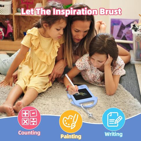 كمبيوتر لوحي صغير للكتابة LCD، ألعاب لوحة خربش صغيرة هدايا للأولاد والبنات بعمر 3 سنوات فما فوق، لوحة رسم لطيفة للأطفال، هدايا للأطفال الصغار في عيد ميلاد التعلم التعليمي (ديناصور) in Saudi Arabia