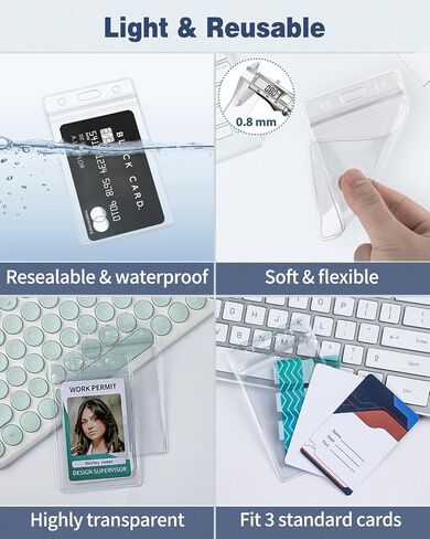 Uniclife 3 حزمة بكرة شارة قابلة للسحب مع مشبك التمساح الدوار، سلسلة مفاتيح قابلة للسحب شديدة التحمل مع ملف زنبركي من الفولاذ المقاوم للصدأ، غلاف ABS قوي مع حامل شارة شفاف مقاوم للماء in Saudi Arabia