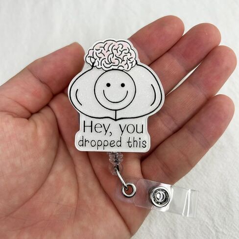 Drop The Beat Adenosine Nurse Badge Reel Holder Retractable | Funny Cardiac Monitor Badge Reel with Alligator Clip & 24" Durable Nylon Cord for ER Nurse, Cardiology Doctor & Medical Worker | Acrylic in Kuwait