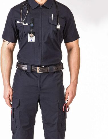 EMS, EMT, Paramedic/Medic Heavy Duty Medical Badge Reel Star of Life. 360° Swivel Carabiner Clip. 32.5" Steel Cable/Rope with Key Ring & ID Strap. 8 oz Weight in Saudi Arabia