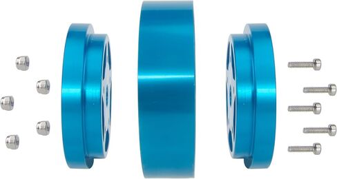 Aluminum Bead Lock Rim Set Wheel Hub Upgrade for Tamiya RC Grasshopper， Hornet， Mighty ，Frog ，Buggy Champ， Fast Attack， Fighting Buggy （Blue） in Saudi Arabia