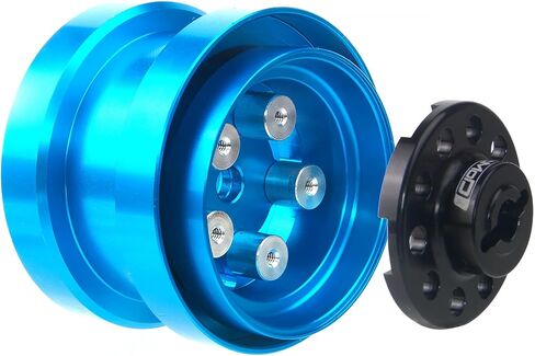 Aluminum Bead Lock Rim Set Wheel Hub Upgrade for Tamiya RC Grasshopper， Hornet， Mighty ，Frog ，Buggy Champ， Fast Attack， Fighting Buggy （Blue） in Saudi Arabia