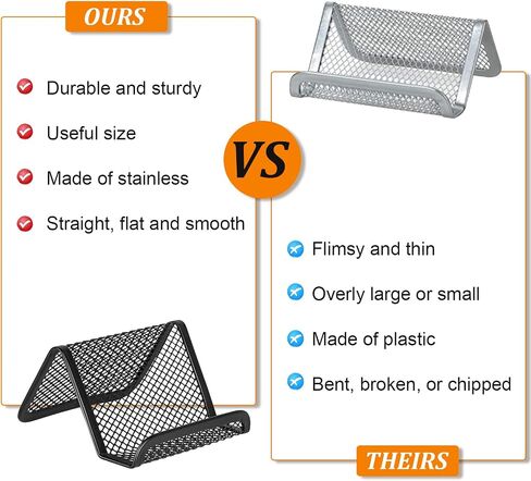 Acrylic Business Card Holder for Desk, Business Card Stand Desktop Business Card Holders for Exhibition，Office Acrylic Business Card Stand Display ，Capacity: 50 Cards （6 Pack） in Saudi Arabia