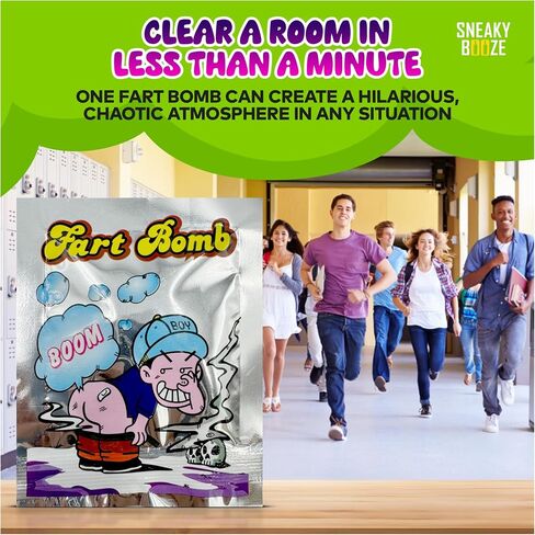 Sneaky Booze Fart Bomb Bags Poop Spray Bag Prank Joke Fart Spray Stinky Smelly Gas Extra Strong Stink Fake Poop Smelling Gag Gifts For Adults And Kids 40 Pack in Kuwait