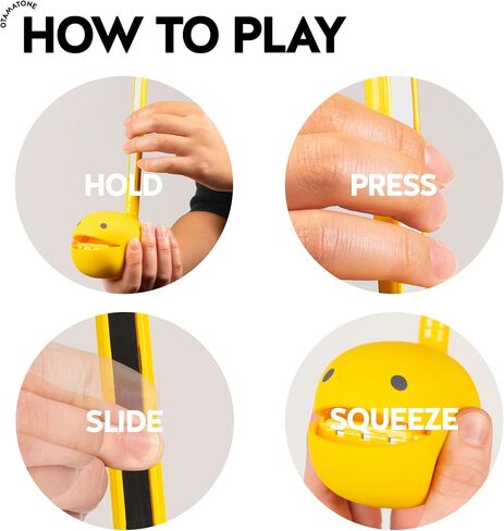 Otamatone Classic [الإصدار الإنجليزي] آلة موسيقية إلكترونية يابانية صفراء محمولة من اليابان Maywa Denki هدية للأطفال والكبار in Saudi Arabia
