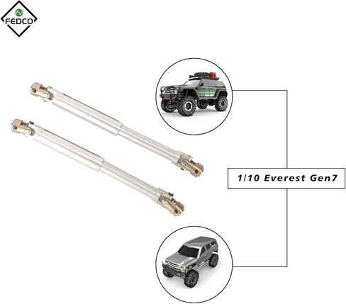 Redcat Gen7 TRX4 Driveshafts 106-138MM Aluminum Center Drive Shaft 13819 for TRX4 RedCat Gen7 Upgrade Parts 1/10 RC Crawler in Kuwait