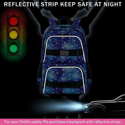 17 Inches Backpack for Girls Women, 3Pcs Rose Laptop Backpacks with Lunch Bag, Water Resistant College School Bookbag Set for Teens Students(Black) in Kuwait