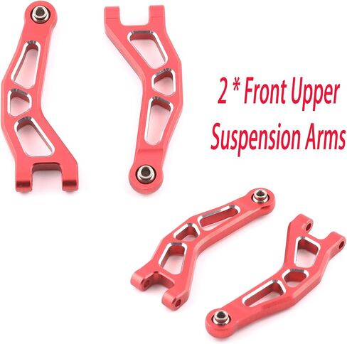 RC Rear Upper Suspension Arms Aluminum Alloy Upgrade Parts for Arrma 1/18 Granite Grom Mega 380 Brushed 4X4 Monster Truck & Typhon Grom Mega 380 Brushed 4X4 Small Scale Buggy, Black (2PCS) in Saudi Arabia