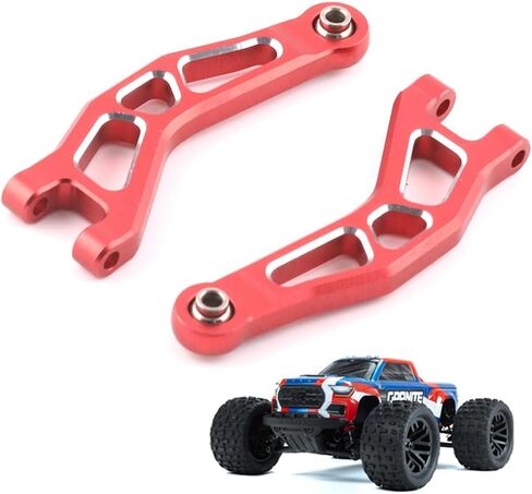 RC Rear Upper Suspension Arms Aluminum Alloy Upgrade Parts for Arrma 1/18 Granite Grom Mega 380 Brushed 4X4 Monster Truck & Typhon Grom Mega 380 Brushed 4X4 Small Scale Buggy, Black (2PCS) in Saudi Arabia