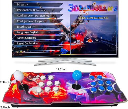 FVBADE [28890 Game in 1] 60S Pandora Box Mini Arcade Console for Children Compatible PC & Projector & TV ,3D Games 1-4 Players Double Joystick Favorite List Game Category Save/Search/Hide/Pause Games in Saudi Arabia