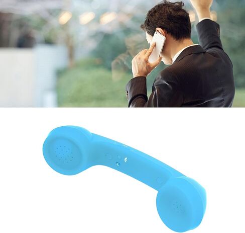Telephone Handset, Retro Radiation Proof Rechargeable Phone Handset Receiver with Comfortable Call for Nostalgic People (Sky Blue) in Saudi Arabia