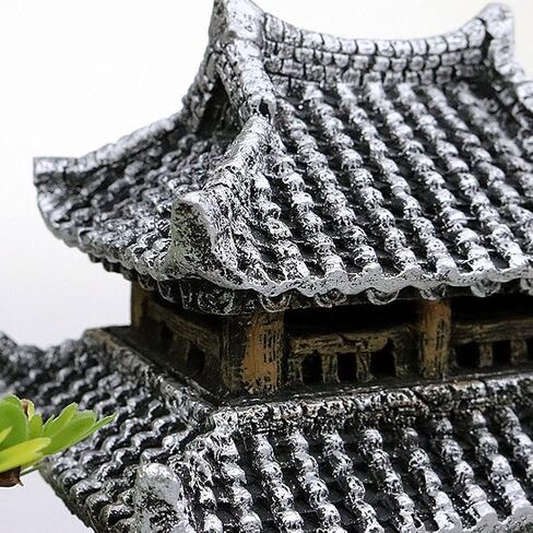 Classical Lifelike Chinese Landscape Resin Aquarium Castle Decorations Fish Tank Ornaments (Building) in Saudi Arabia