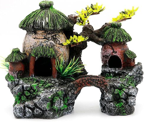 Classical Lifelike Chinese Landscape Resin Aquarium Castle Decorations Fish Tank Ornaments (Building) in Saudi Arabia