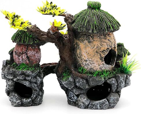 Classical Lifelike Chinese Landscape Resin Aquarium Castle Decorations Fish Tank Ornaments (Building) in Saudi Arabia