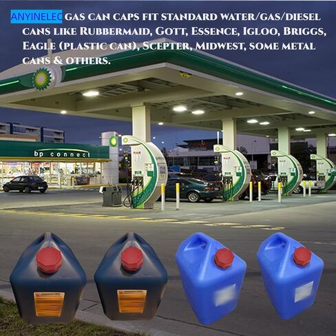 Gas Can Caps Replacement - Can Cover More Old Coarse Thread Gas Can Cap,Coarse Thread Cap to Prevent Fuel Leakage (5 Pcs Yellow) in Saudi Arabia