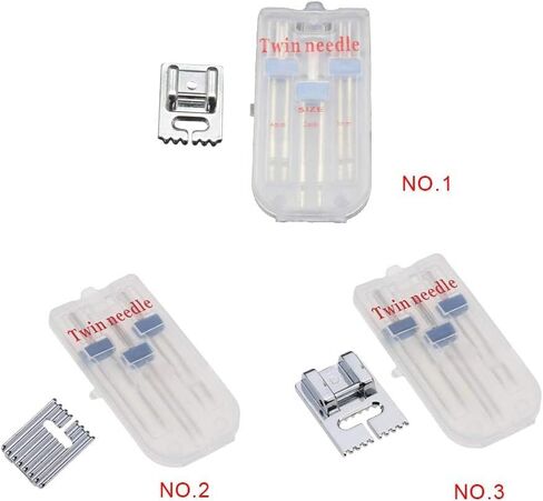 1 Set Silver Twin Stretch Machine Needle Double Twin Needles Pins Sewing Machine Double Needle for Brother Singer Sewing Machine Domestic Sewing Machine Sewing Notions and Supplies in Saudi Arabia