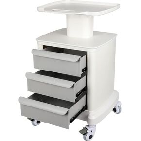 Mobile Medical Trolley Cart 130 Lbs Load Portable Professional Cart for Ultrasound Imaging Scanner Vehicle Beauty Storage Cart with Drawers Tool Tray Wheels for Home Hospital Office Medical Clinic