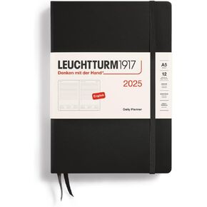 LEUCHTTURM1917 - Daily Planner 2025, Hardcover, Medium (A5), Apricot (Jan 1 - Dec 31, 2025)